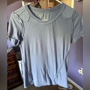 We The Free Blue Women's distressed tee